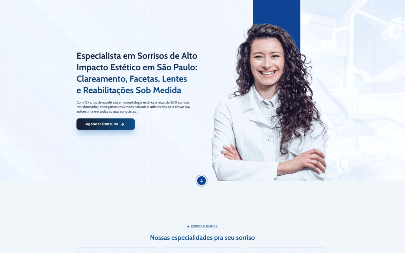 Mais Sorriso - Website profissional para clínica odontológica em São Paulo