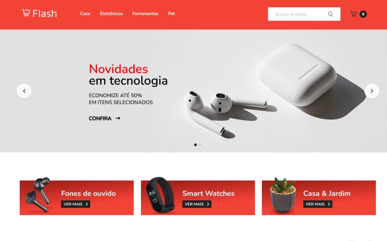 Flash - Loja online profissional criada para ecommerce de alta performance